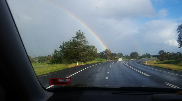 double rainbow on the way home