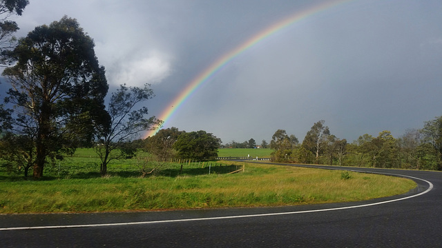 double rainbow on the way home
