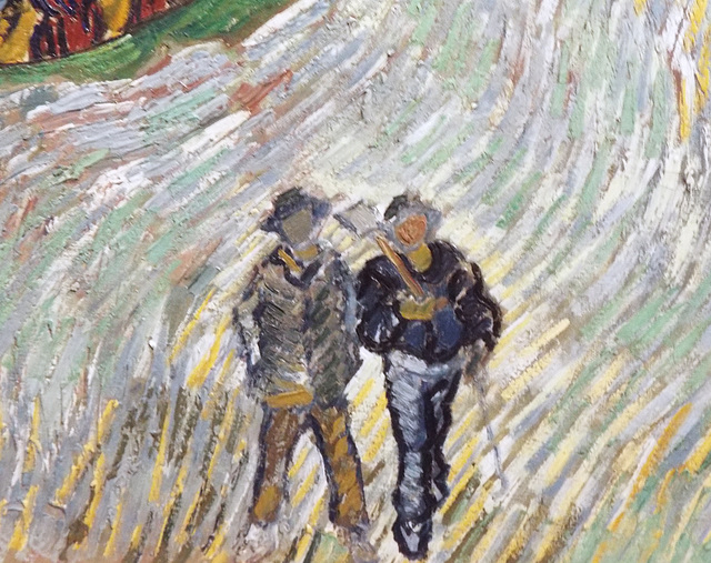 Detail of Country Road in Provence by Night by Van Gogh in the Metropolitan Museum of Art, July 2023