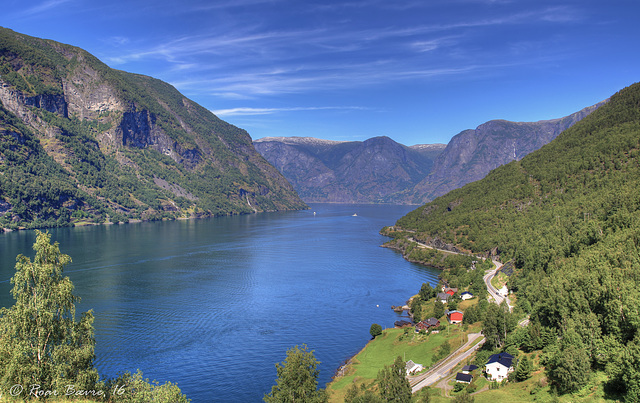 Aurlandsfjorden seen from Otternes