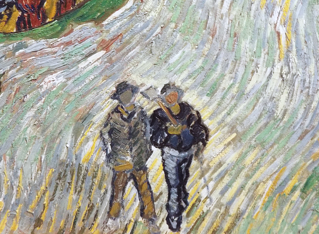 Detail of Country Road in Provence by Night by Van Gogh in the Metropolitan Museum of Art, July 2023