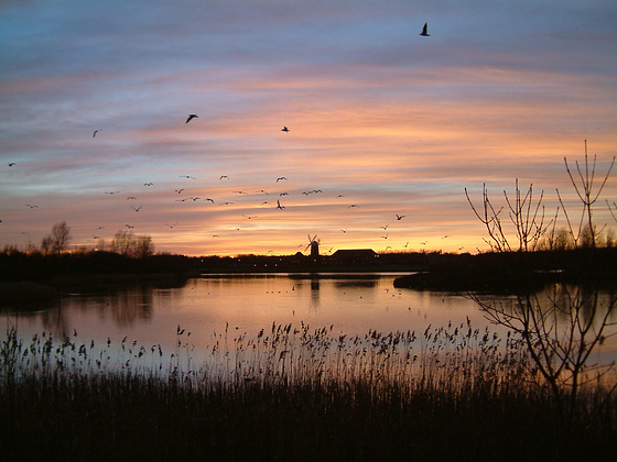 start of a long sunset Milton Keynes