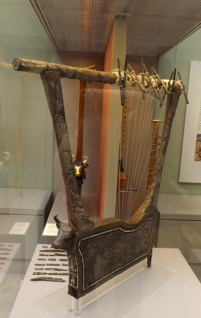 Sumerian Silver Lyre in the British Museum, May 2014