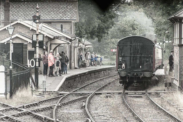 DMU Approaching Cranmore Station