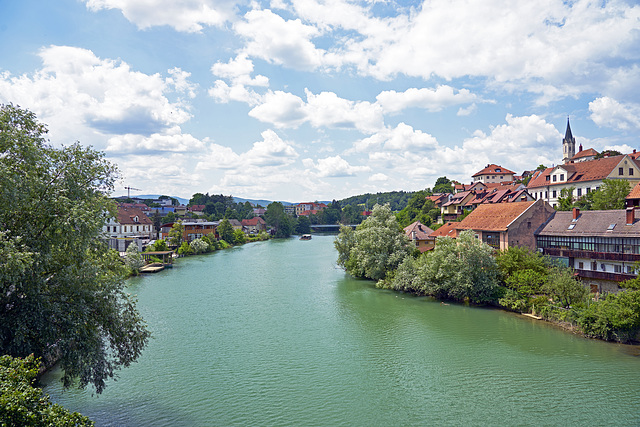 view on the river Krka ¤Novo Mesto ¤ Slovenia