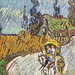 Detail of Country Road in Provence by Night by Van Gogh in the Metropolitan Museum of Art, July 2023