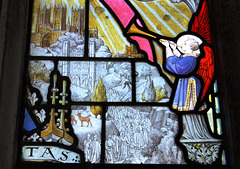 Detail of War Memorial Window, Little Missenden Church, Buckinghamshire