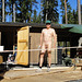 Nudist painter nude outdoor