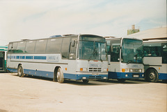 Cambridge Coach Services E363 NEG and D344 KVE at Waterbeach - 15 Jul 1990