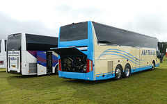Globe Holidays YJ19 BBX and A & P Travel (Tours) Ltd (Sleaford) OO16 APT at Showbus - 29 Sep 2019 (P1040578)