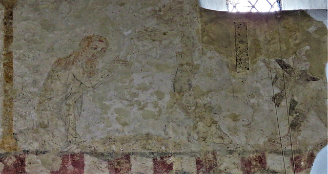 peakirk church, hunts (21) c14 wall painting