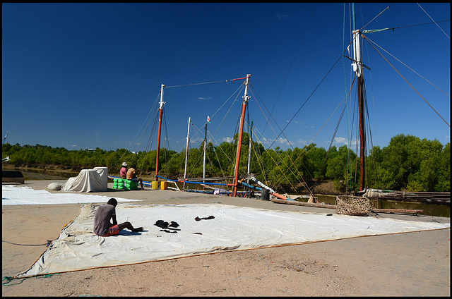 A repair to the sails