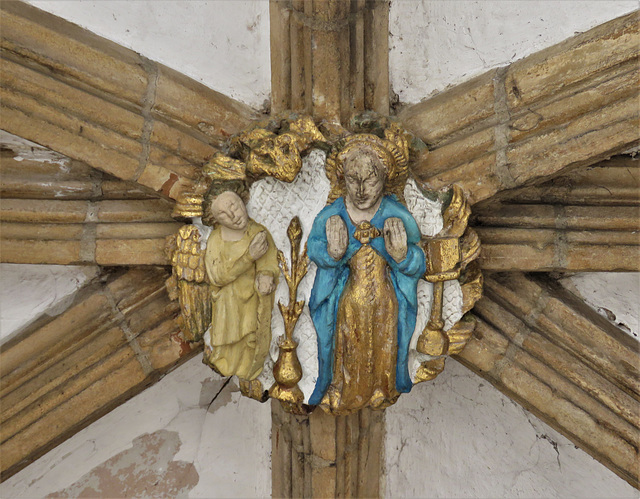 peterborough st john c15 porch vaulting annunciation boss