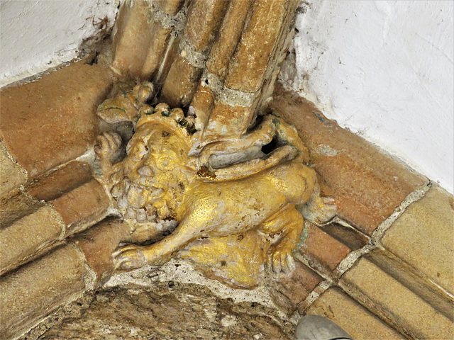 peterborough st john c15 porch vaulting boss (2) lion