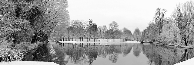 Winterlicher Schloßgarten