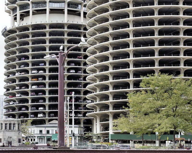 Like Corn on the Cob – Marina City, Viewed from the Irv Kupcinet Bridge, North Wabash Avenue, Chicago, Illinois, United States