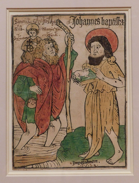 St. Christopher and John the Baptist by Golckendon in the Metropolitan Museum of Art, February 2020