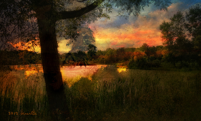 A hot summer's day ends.