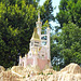 Cinderella's Castle in the Storybookland Canal Boats in Disneyland, June 2016