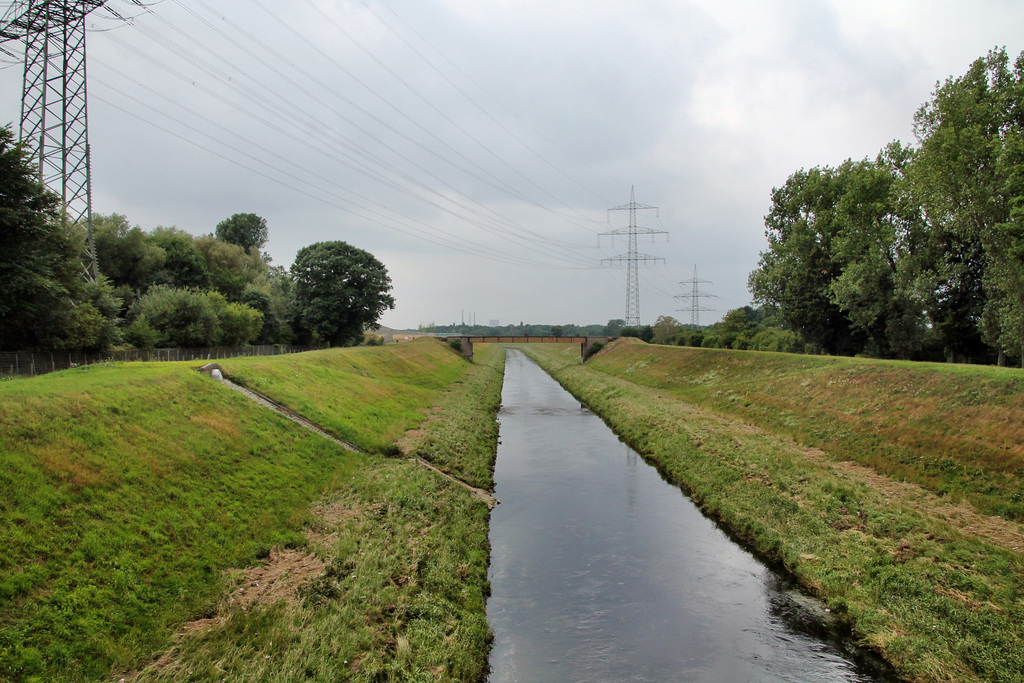 Emscher von der Brücke Horster Straße aus (Dinslaken) / 16.07.2017