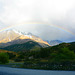 Chile, Rainbow over Valley of Los Torres