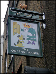 Queen's Larder pub sign