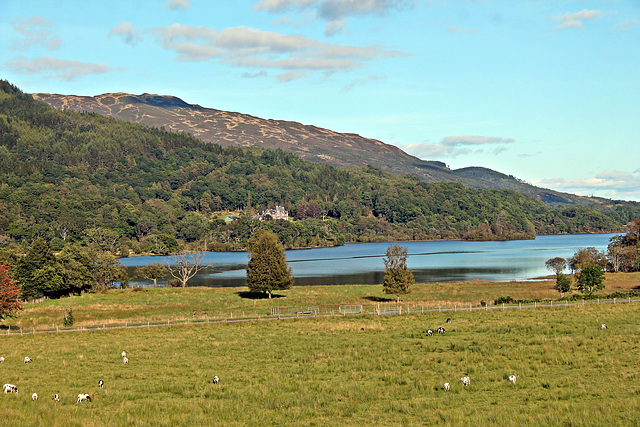 Loch Achray, Trossachs from The Loch Akray Hotel 7th September 2019.