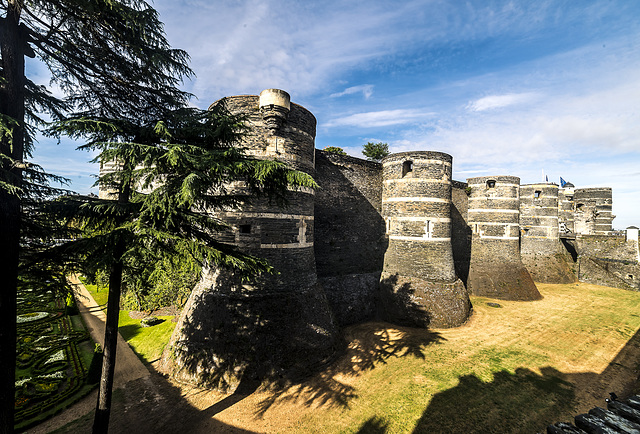 murallones en la fortaleza de Angers