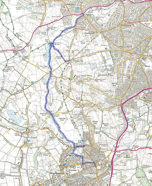 Slow Way route (2), from Wightwick to Wombourne