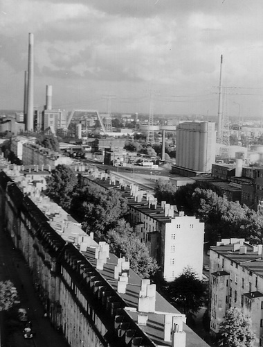 Wohnblock Neuhof 1974 - HEW-Kraftwerk, Ölmühle, Köhlbrandstraße, Nippoldstraße