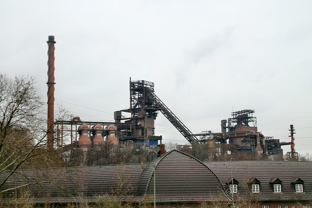 Hochöfen 1 und 2 des Werks Schwelgern von ThyssenKrupp Steel (Duisburg-Marxloh) / 8.01.2022