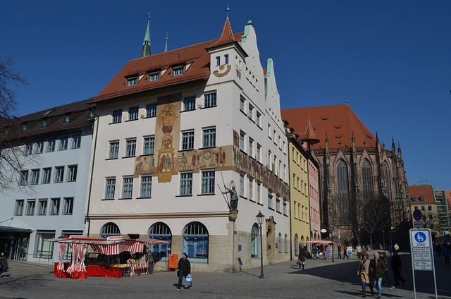 Nürnberg, Waaggasse and Hauptmarkt