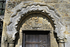 stow longa church, hunts   (12) c12 mermaid tympanum