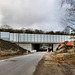 Holzwickeder Straße mit Autobahnbrücke der A1 (Holzwickede) / 25.12.2020