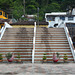 Mexico, Stairs to the Street of Periodista Isauro Rossete in San Cristobal de las Casas