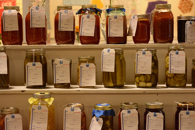 Preserved foods, waiting for judging