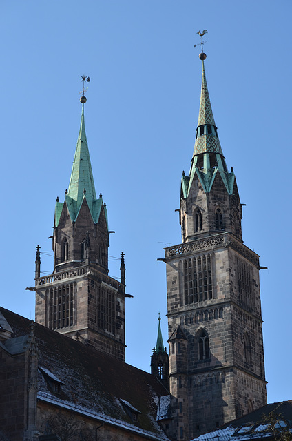 Nürnberg, St. Lorenz Cathedral Towers