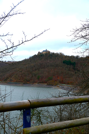 Edersee Lake and Waldeck Castle  behind the fence.  HFF!