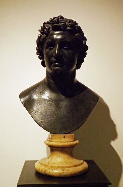 So-Called "Ptolemy Alexander" or Portrait of Nicomedes I of Bithynia from the Villa dei Papiri in the Naples Archaeological Museum, June 2013