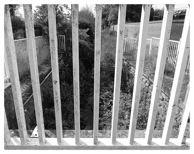 Footbridge fence