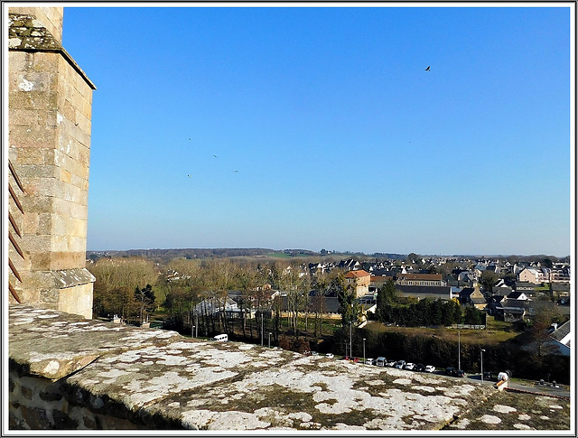 Vue depuis la collégiale Notre Dame à Lamballe(22)