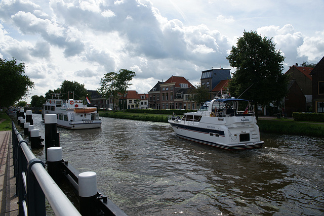 Boats On The Canal In Delft