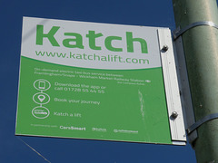 Katch bus stop sign in Framlingham - 16 Jul 2022 (P1120495)
