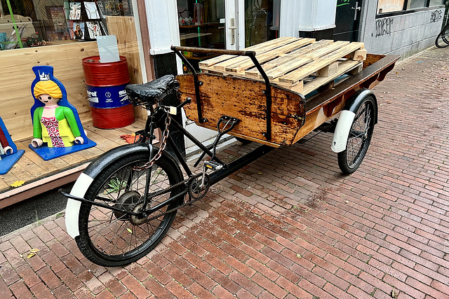 Old-fashioned transport bike