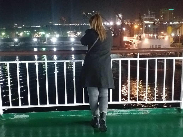 A bord du ferry de la Compagnie transméditerranéen Espagnole .Départ Ghazaouet Almeria A bord du ferry de la Compagnie transméditerranéen Espagnole .Départ Ghazaouet Almeria