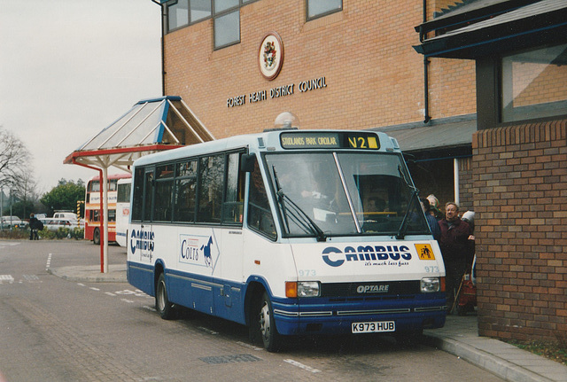 Cambus Limited 973 (K973 HUB) seen in Newmarket – 5 Mar 1994 (215-24)