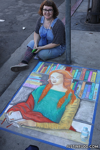 Chalk art in Belmont Shore