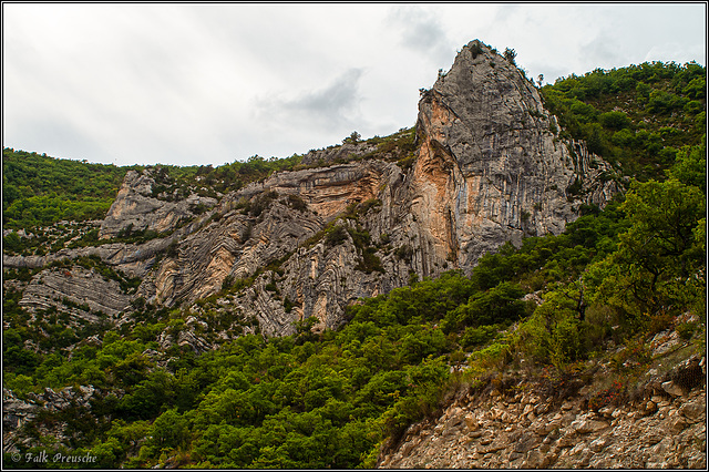 Felsschichtwellen in der Gorges de la Meouge