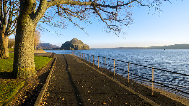 Dumbarton Rock and Castle at the Confluence of the River Leven and the River Clyde