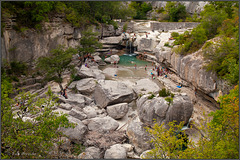 Badespass in der Gorges de la Meouge
